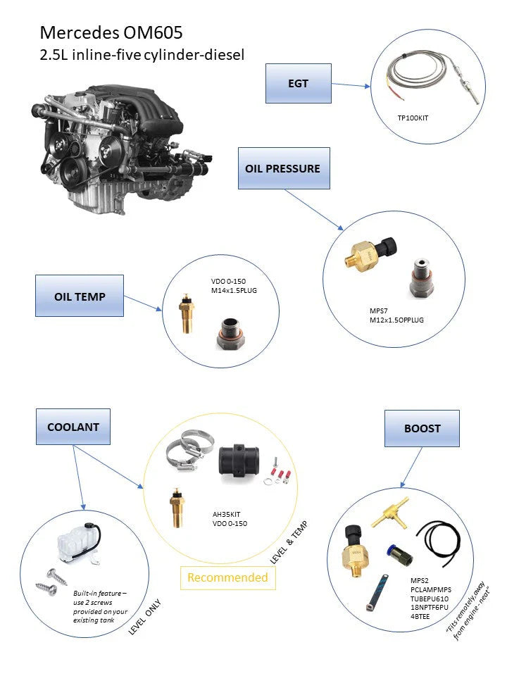 Mercedes OM605 250D Kit for EMS3