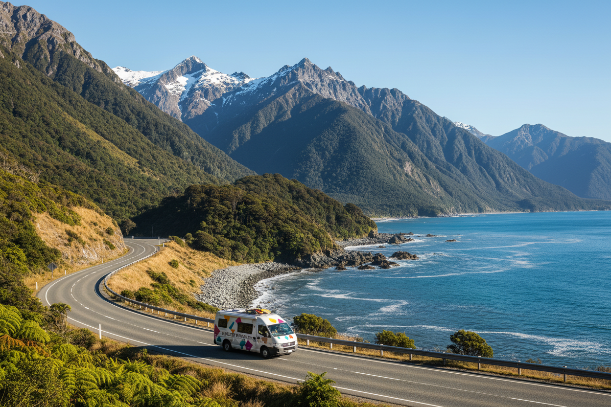 rental camper van driving in nz